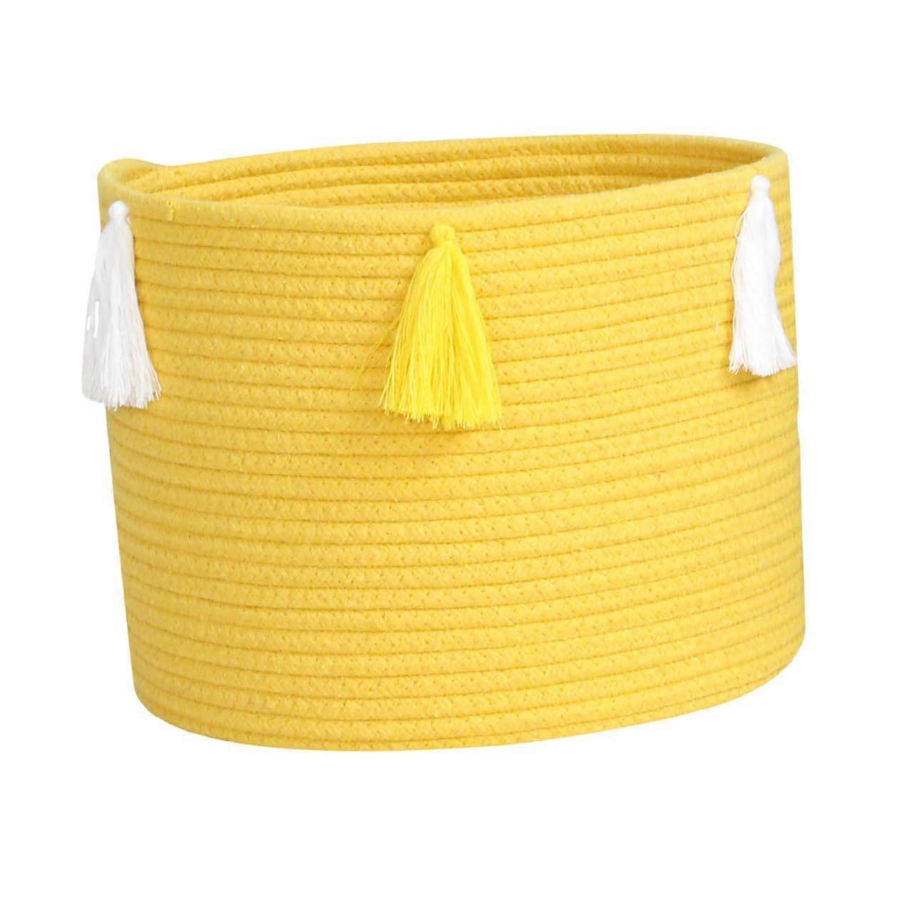 Large Cotton Rope Storage Basket with Stylish Woven Texture for Home Organization and Books