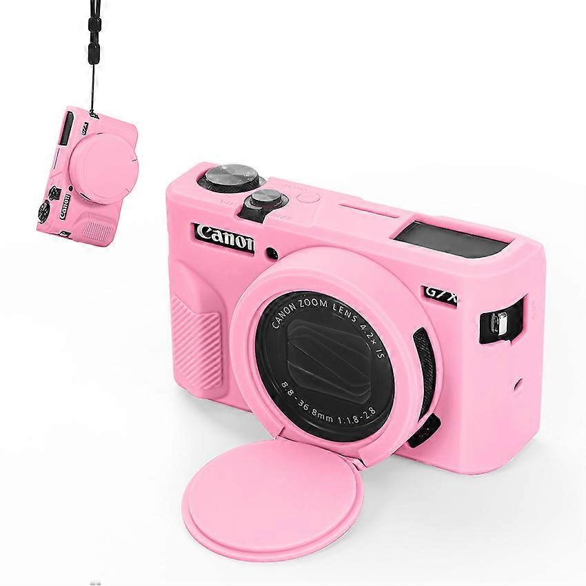 Camera Silicone Case for Canon G7X Mark II 1pcs Pink Case Only