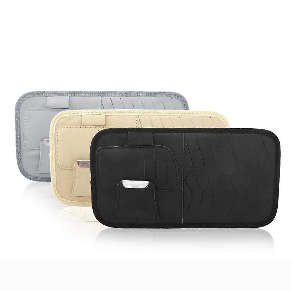 Car Sun Visor Storage Pouch Organizer for Auto Interior 2Pcs Cards Holder