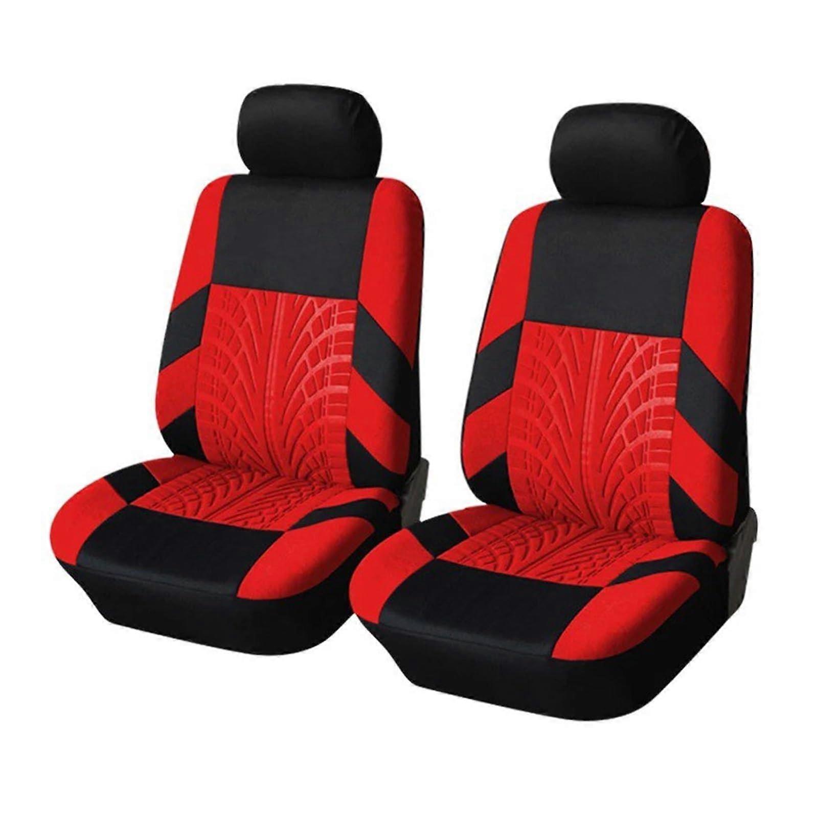 Universal Car Seat Covers Waterproof Scratch Resistant Easy Install Front Protector Red