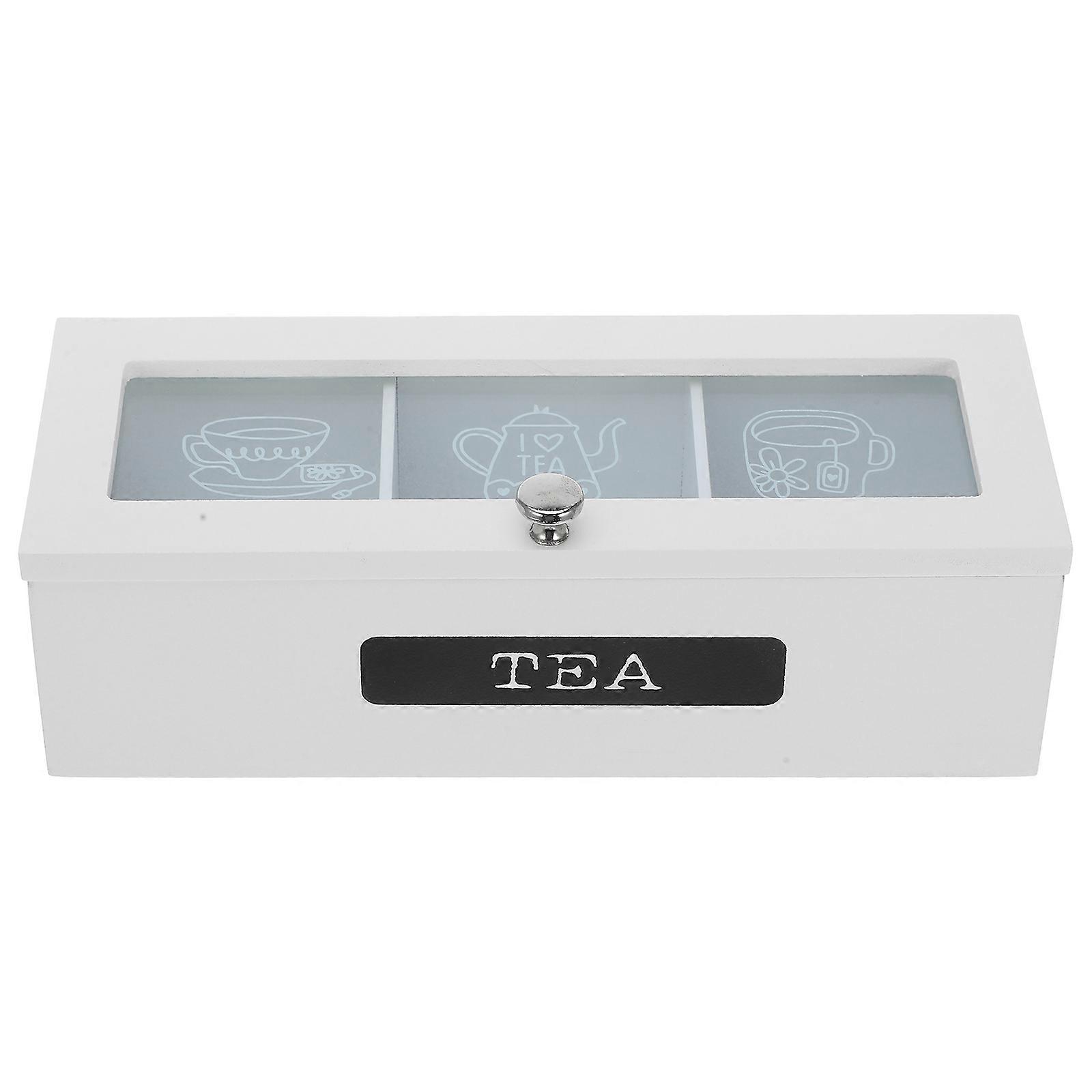 Wooden Tea Bag Box with Multiple Compartment for Tea Bag Organization