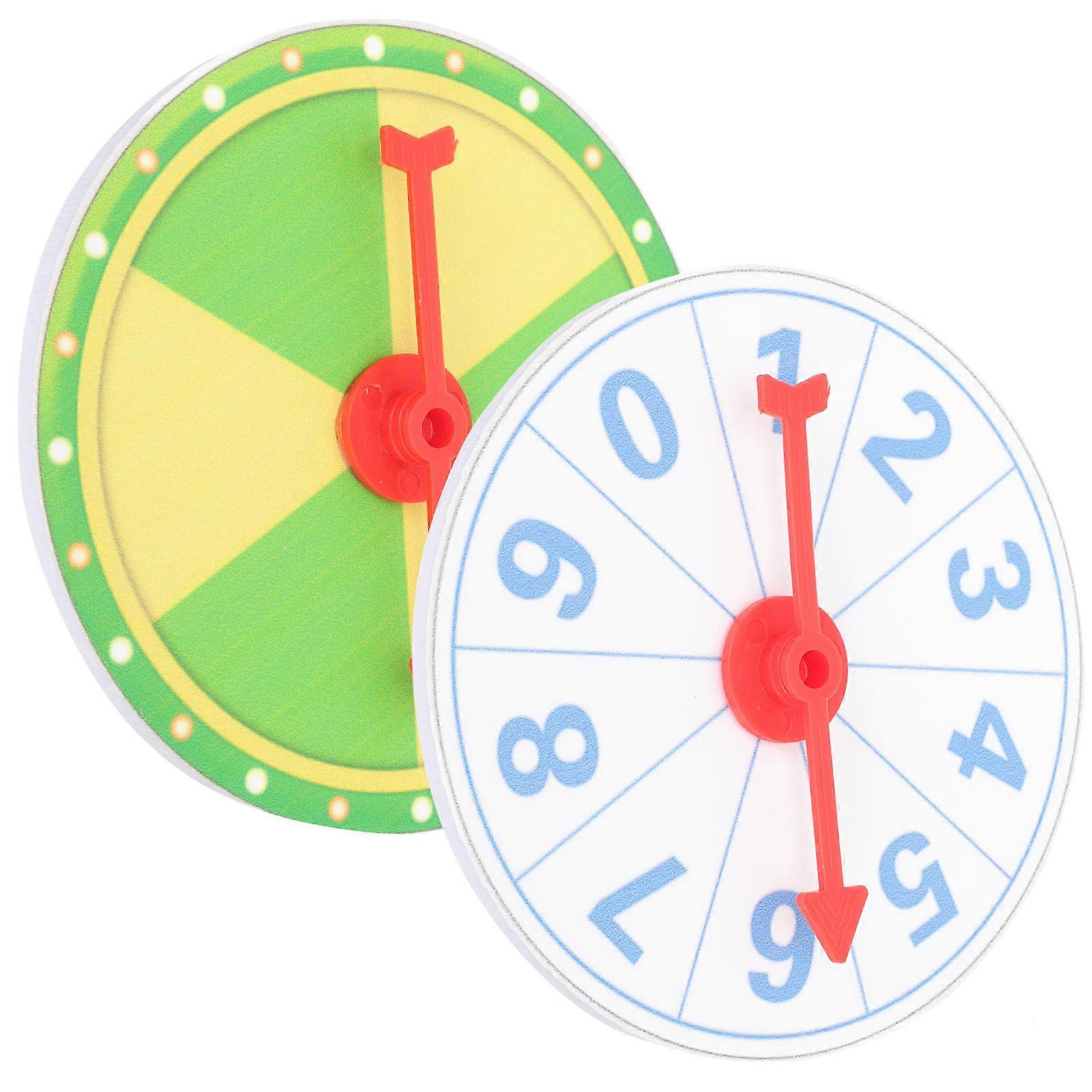 Rotating Prize Wheel for Playing 2Pcs Wheel Game Props Plastic Material
