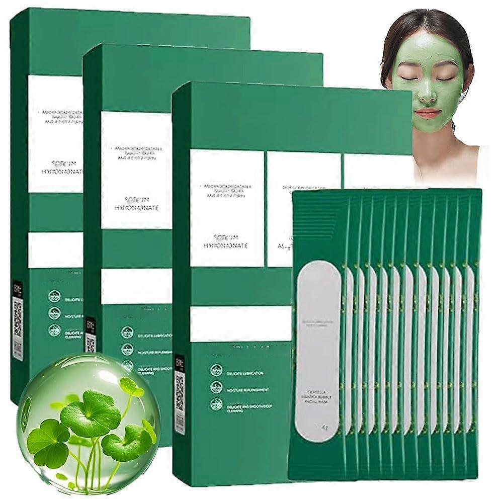 Bubble Facial Mask with Centella Asiatica, Deep Cleansing for Blackhead Removal, 3 Boxes