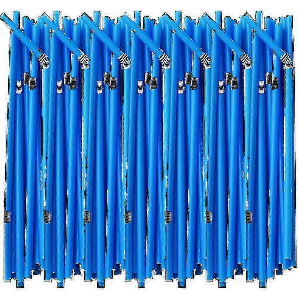 Pailles jetables en plastique extra longues et colorées – Souples et flexibles pour les fêtes (100/200/500)