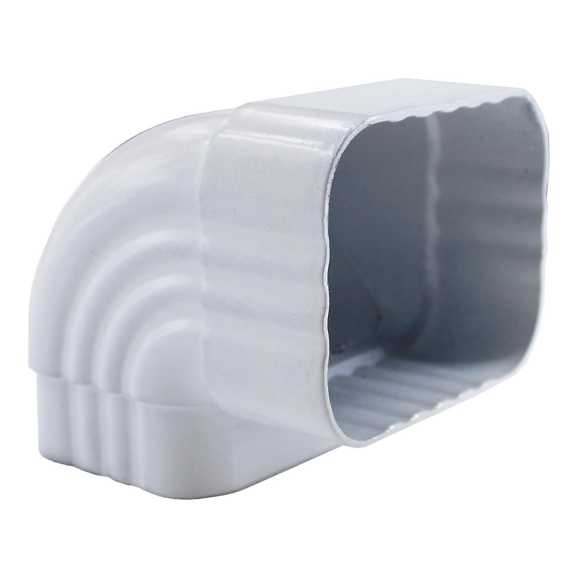 90 Degree Aluminum Gutter Elbow 2x3 White Downspout Connector for Efficient Water Redirection