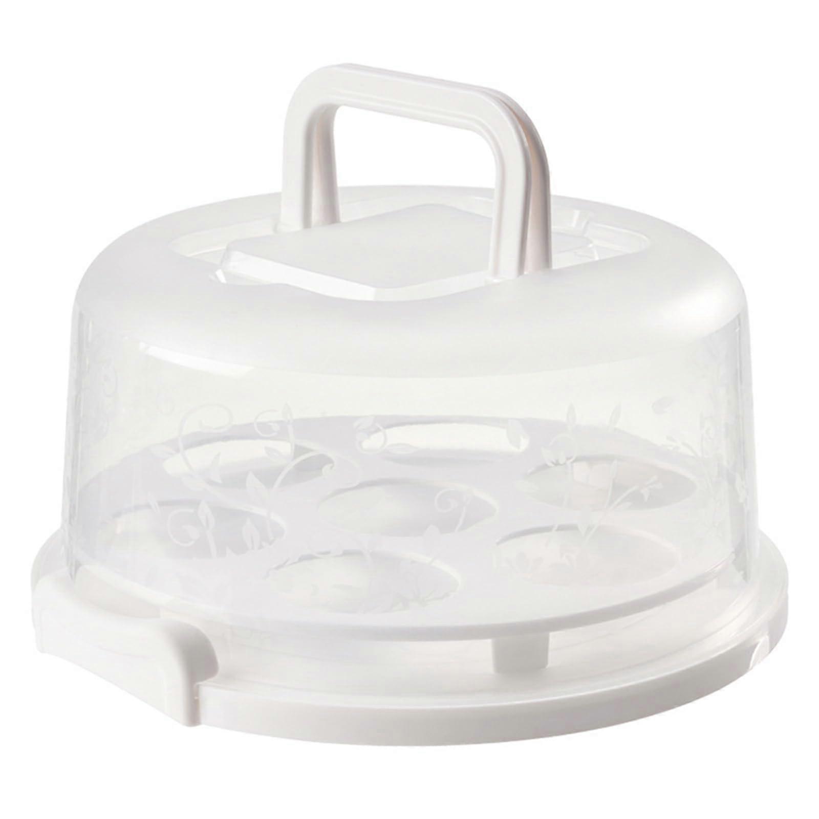 Cake Carrier with Handle and Secure Locking Buckles, Dustproof Cake Container for Safe Transport
