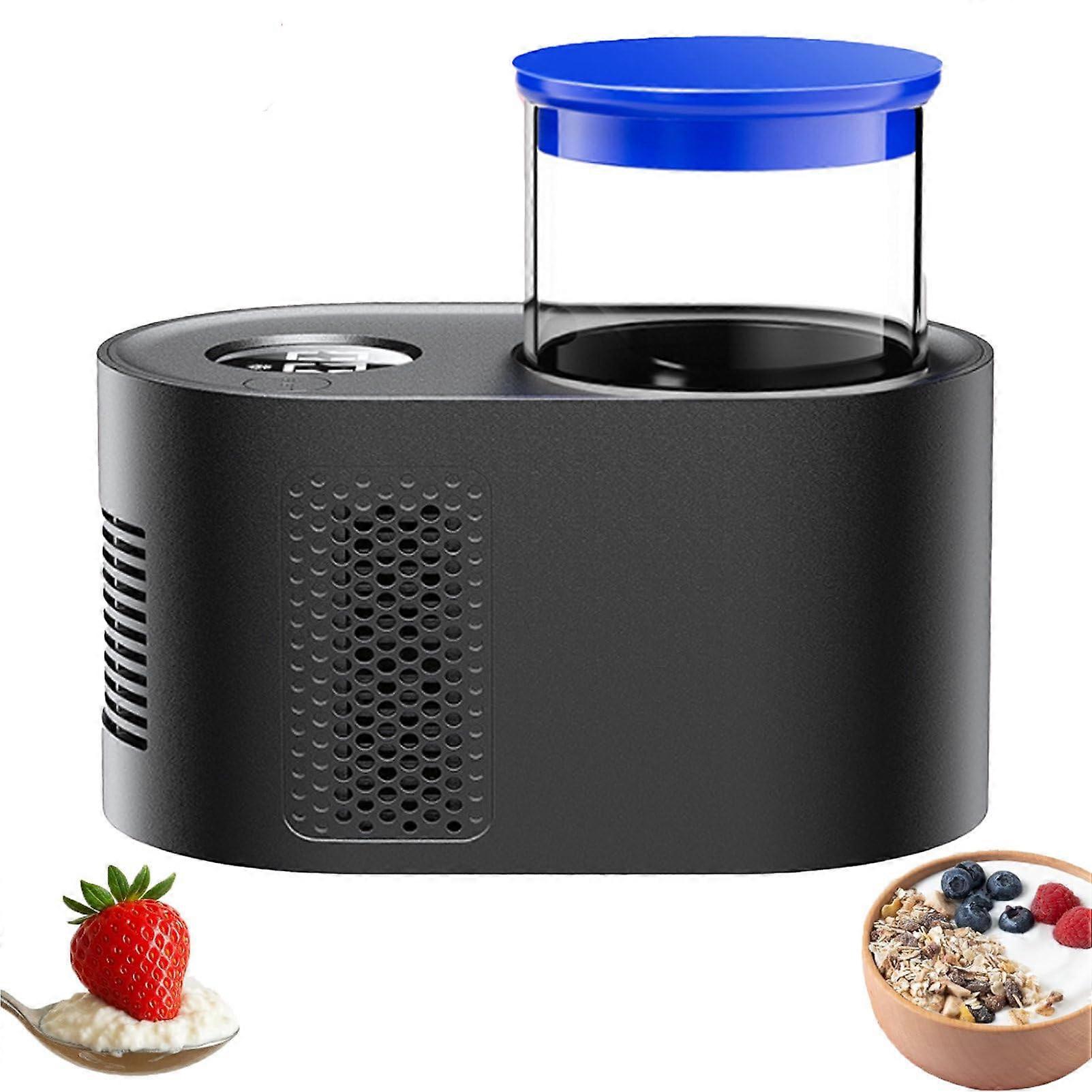 Digital Yogurt Maker with Adjustable Time and Temperature Control for Fresh Homemade Desserts, Black