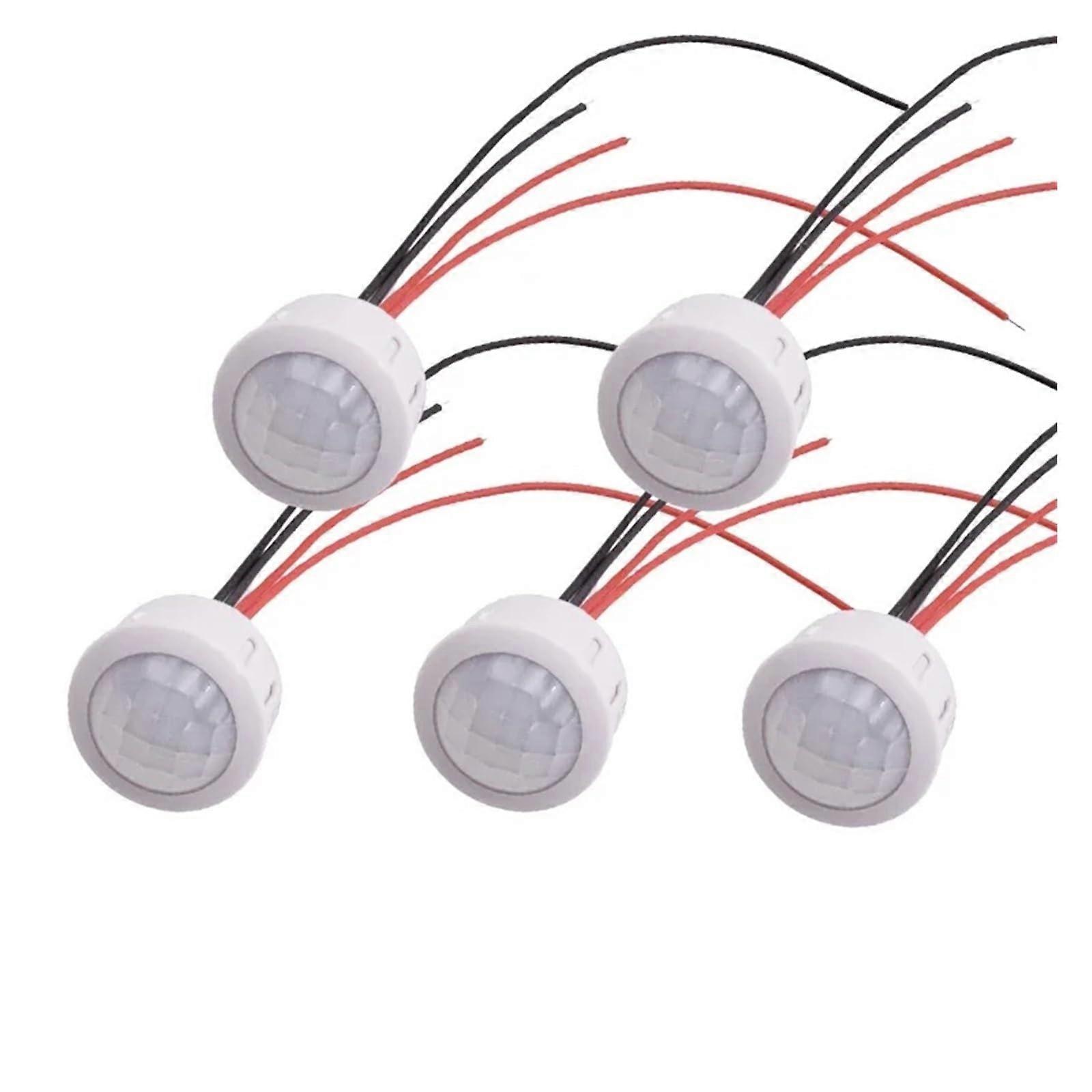 5pcs PIR Motion Sensor Light Switch, Automatic Infrared Detector Lamp, 960V DC, Energy Saving