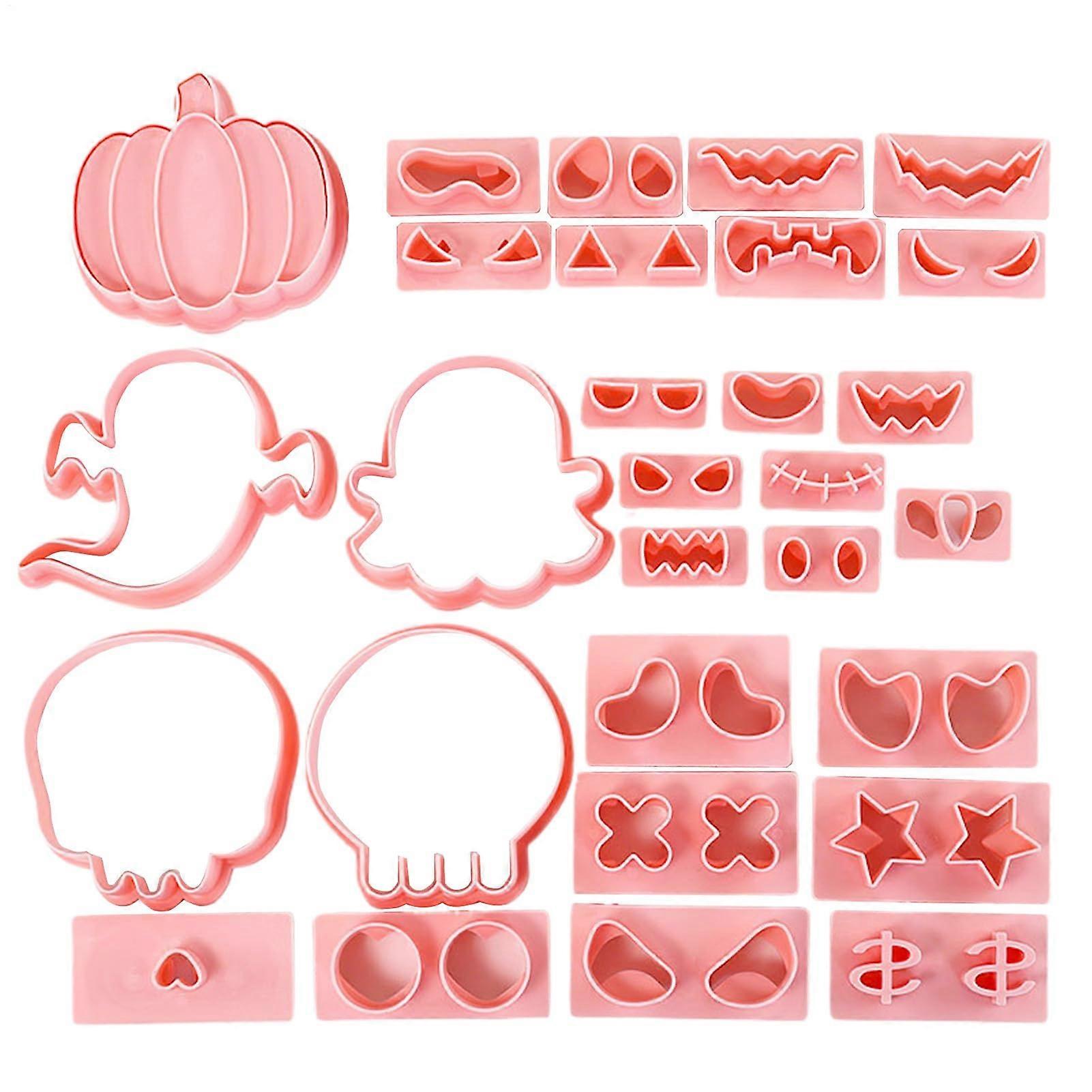 Halloween Cookie Cutters and Baking Molds Set, Festive Pumpkin Ghost Skull Designs, KidFriendly