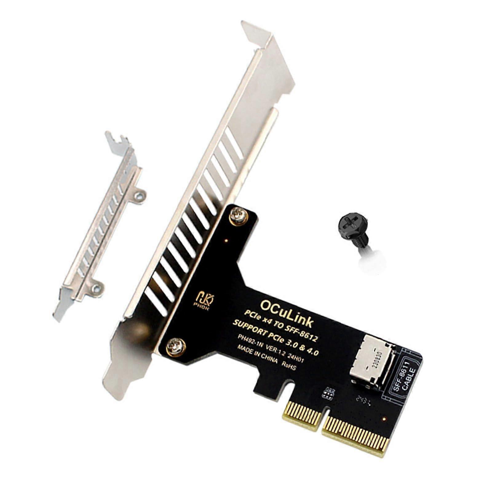 PCIe U.2 Adapter to SFF8611 SFF8612 Expansion Card for Speed Server Storage