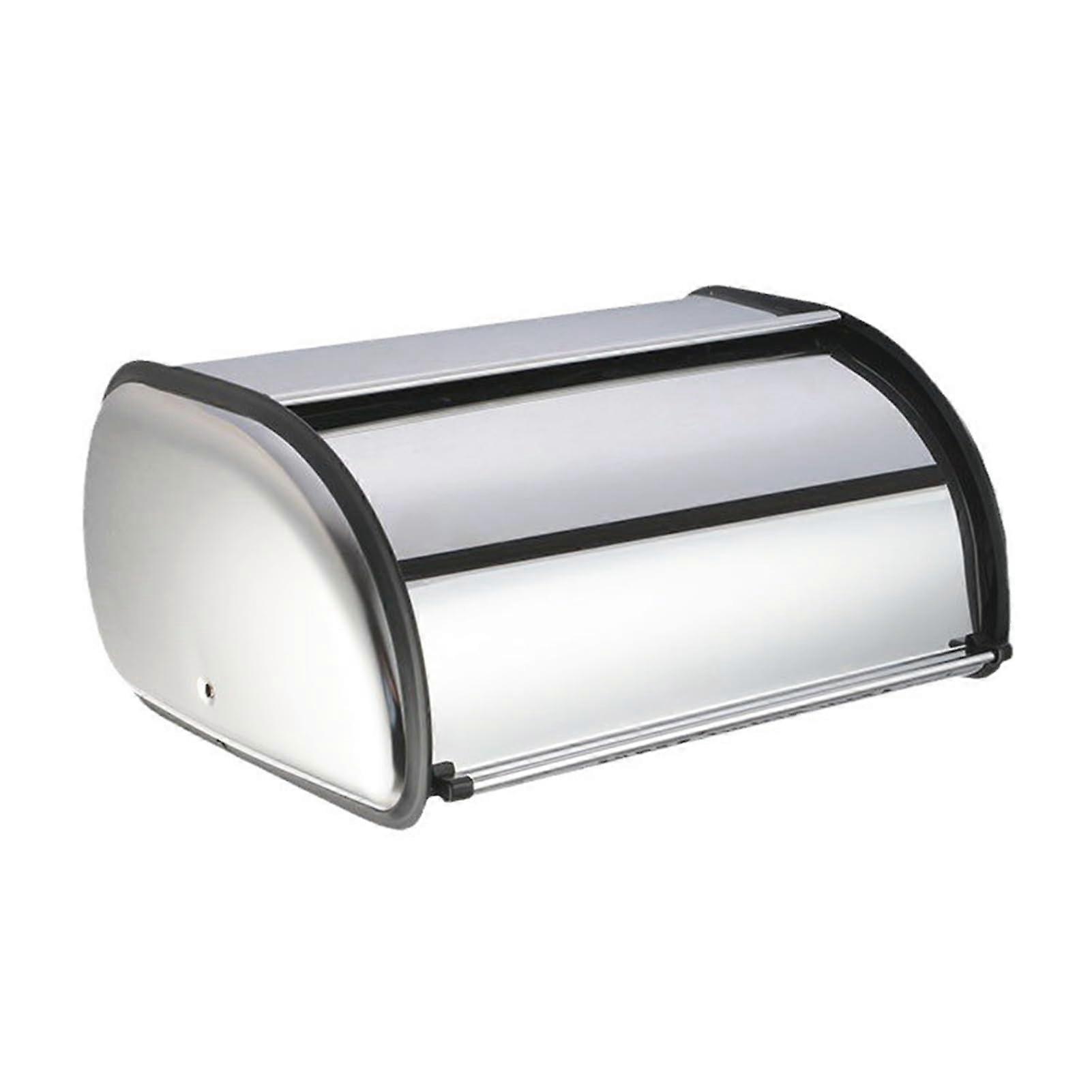 Stainless Steel Bread Box with Lid, Large RustResistant Bread Storage Bin for Kitchen Counter