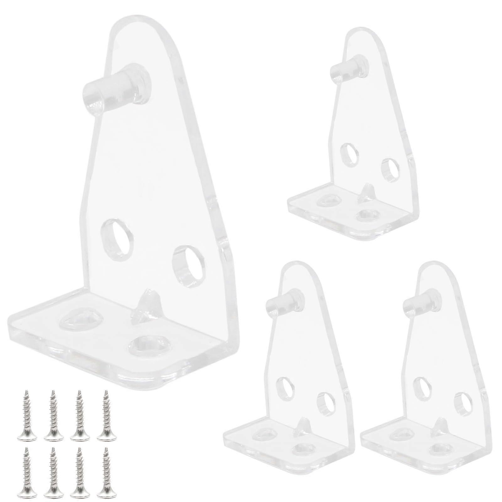 Blind Hold Down Brackets 4 Pack Clear Plastic for 1 Inch Blinds Secure Bottom Rail Installation