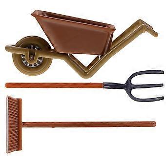 Mini Dockhusredskap för Lek 2Sets Miniatyr Dockhustillbehör
