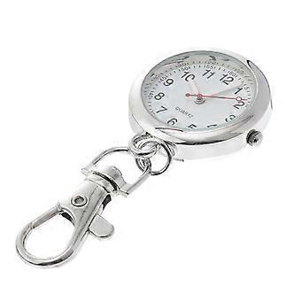 Quartz Nurse Pocket Watch Silver Metal Decorative for Decoration 1Pcs