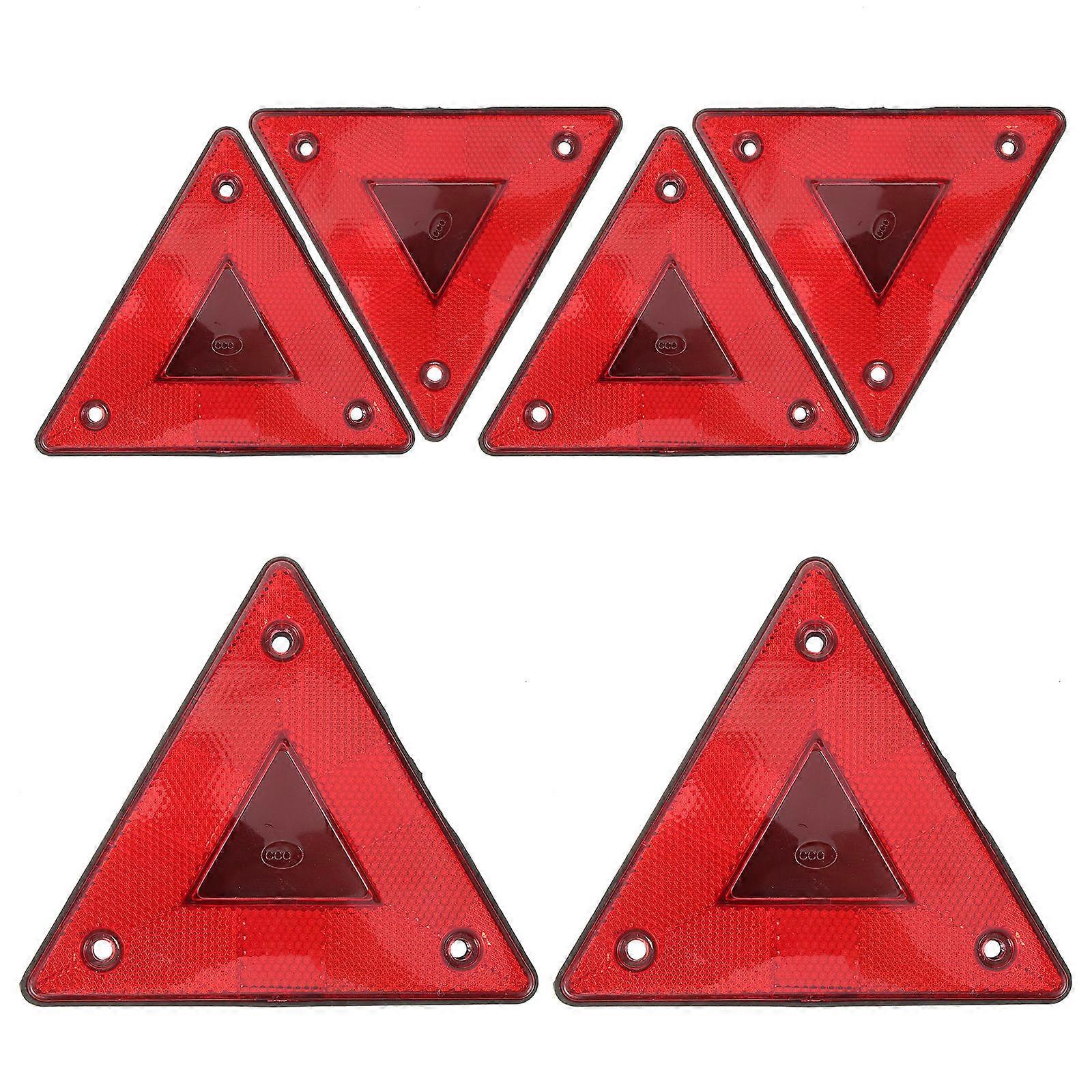 Car Triangle Reflectors Vehicle Warning Signs 6Pcs Slow Moving Triangles