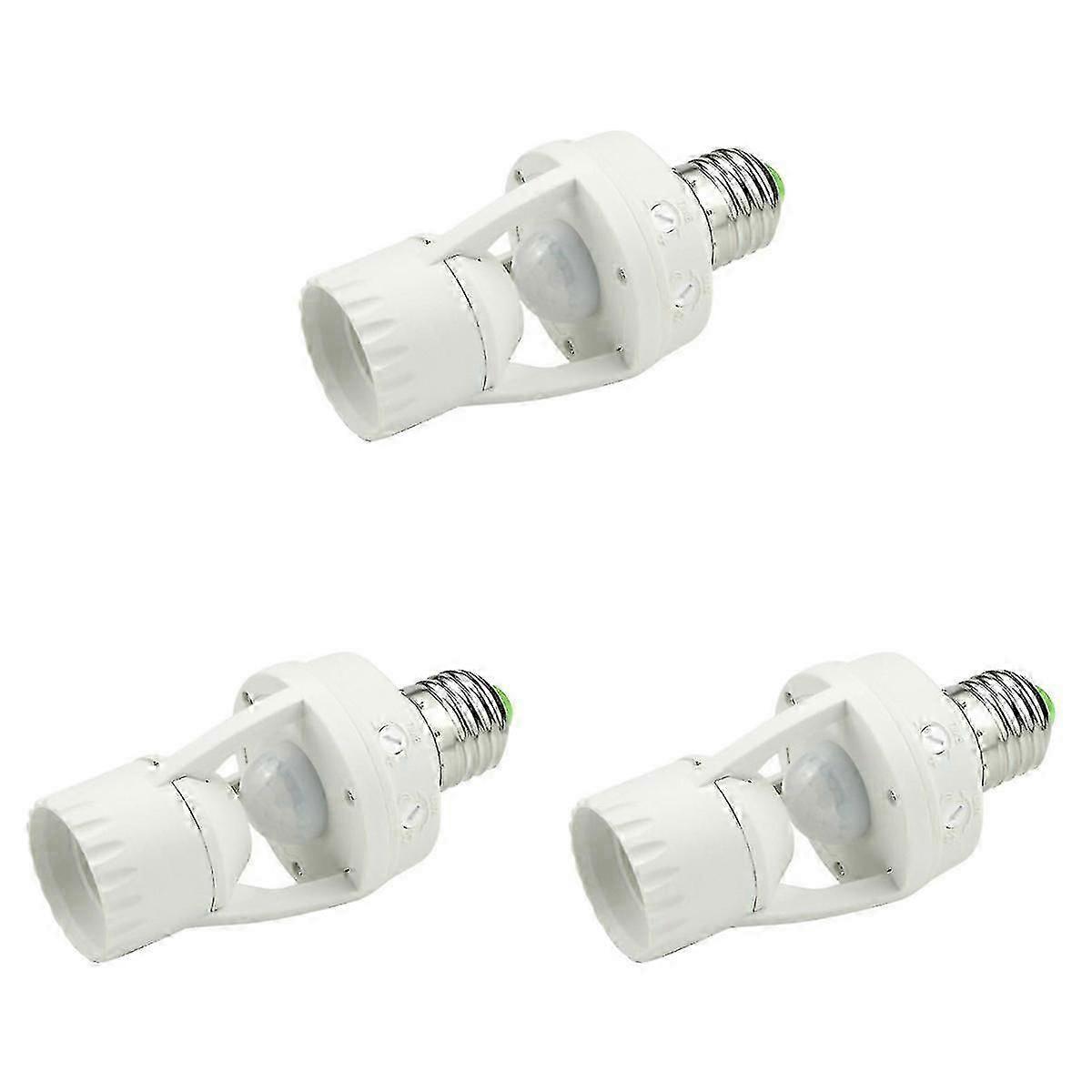 3PCS 100-240V Infrared Bulb Screw Human Sensor Light Rack Bracket