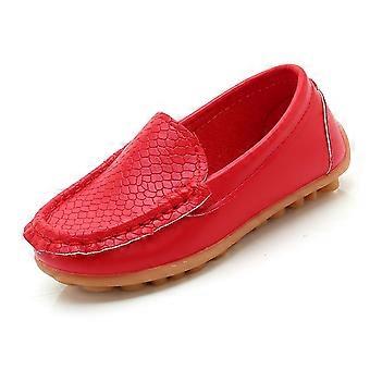 Chaussures Ediodpoh pour petites filles, mocassins souples, chaussures plates décontractées rouges, pointure 38
