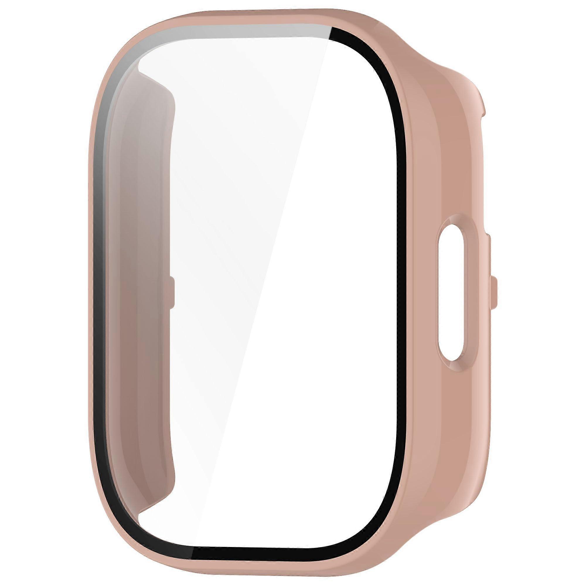 Screen Protector with HD Tempered Glass Pink Case 3D Full Coverage for Redmi Watch 5 Active