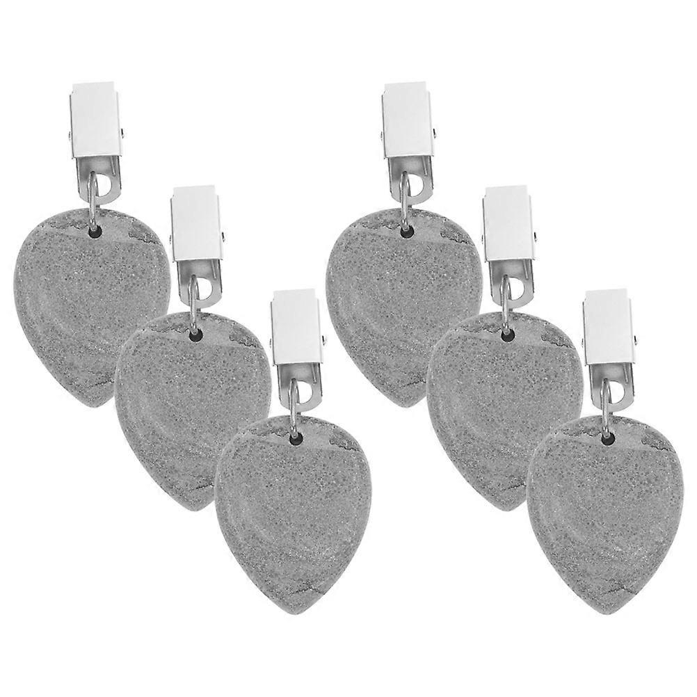 Stone Tablecloth Weights with Clip Table Cover Fixation 24Pcs