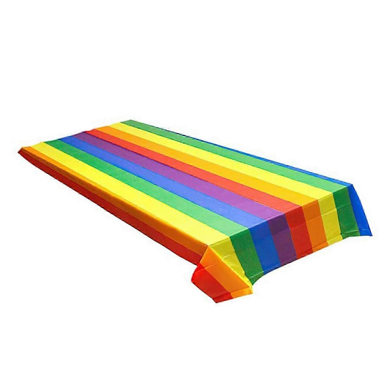 Rainbow Pattern Tablecloth, Waterproof Dustproof Table Cover