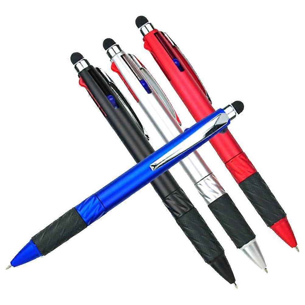 Creative Touchscreen Pens 3-Color Ballpoint Pens 4Pcs Practical Set
