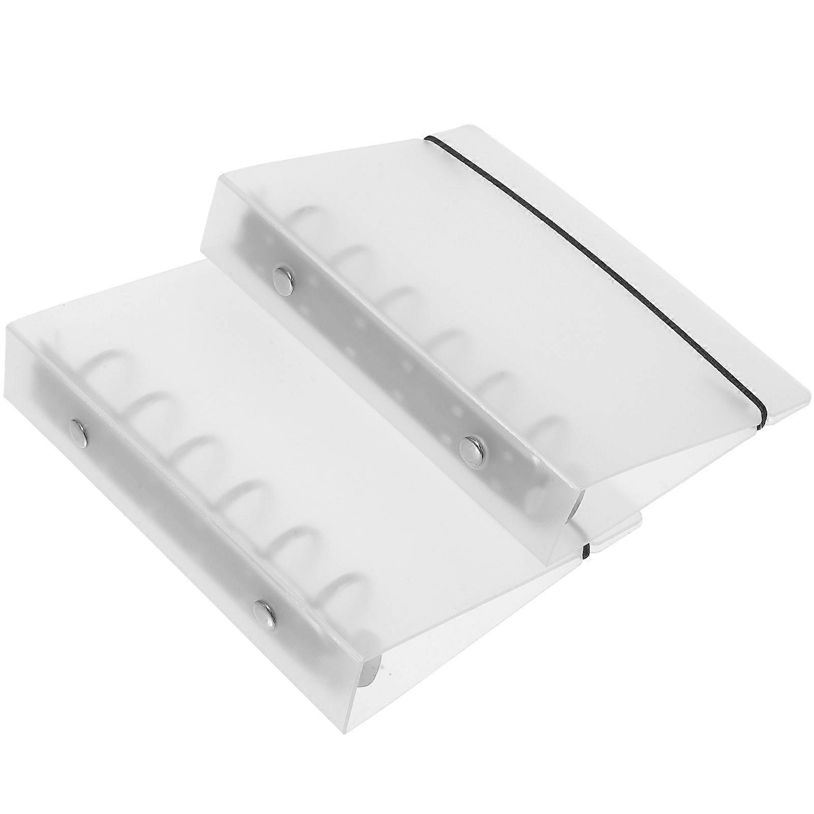 White Notebook Binder Shell for Storage Use 4Pcs Clear Reusable Binder