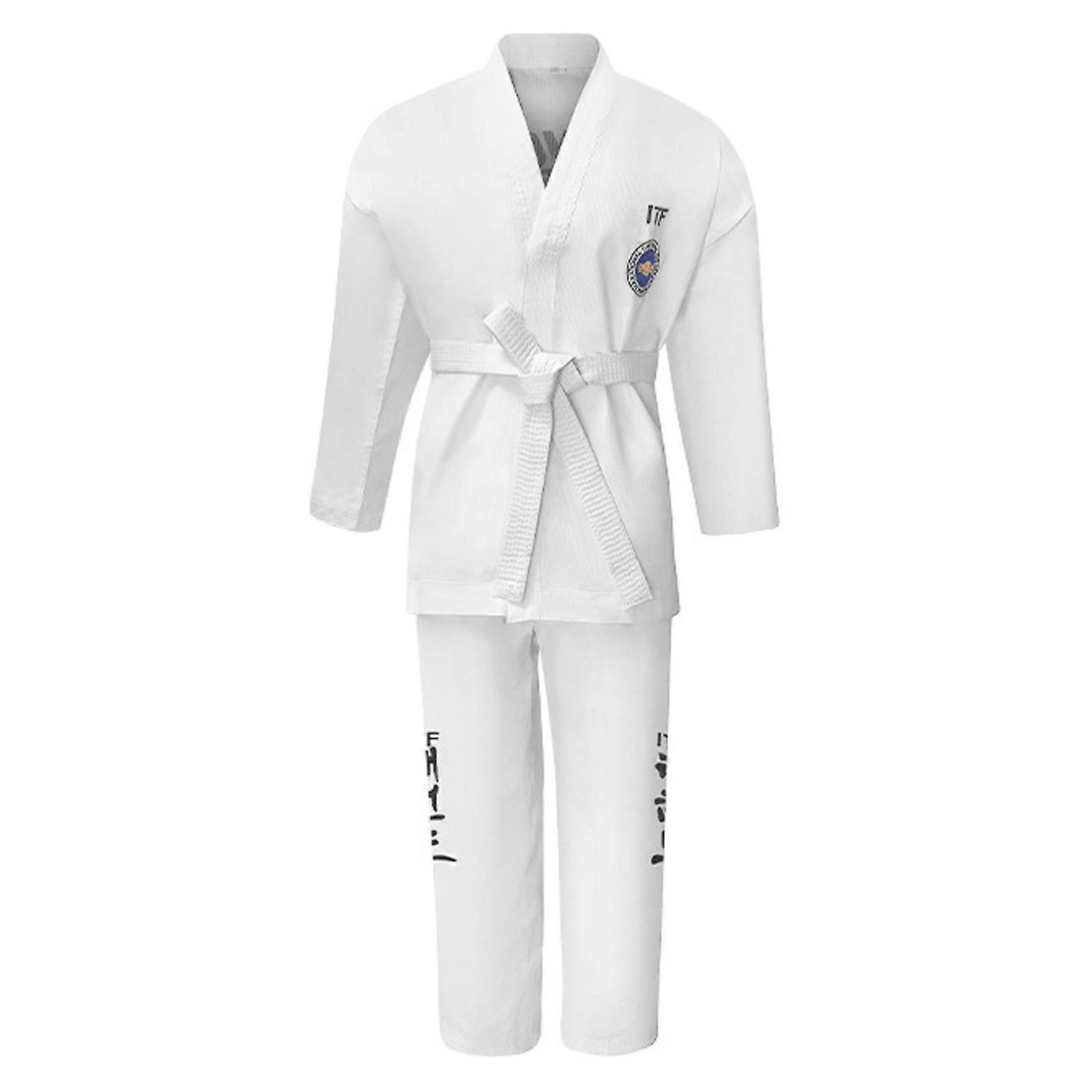 Ensemble de karaté professionnel (gi) pour adultes et enfants, idéal pour l'entraînement au taekwondo et le développement des techniques de karaté.