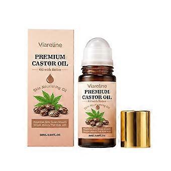 Premium Castorolie Roll-On, 50 ml, voedende olie voor de huid.