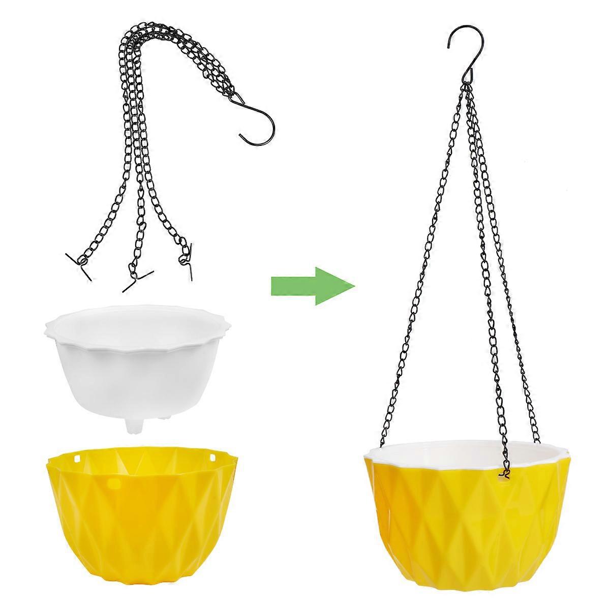 1pc Creative Automatic Water Absorption Flower Pot Hanging Plastic Flowerpot