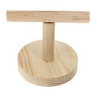 Support en bois pour perroquet avec perchoir de jeu en bois