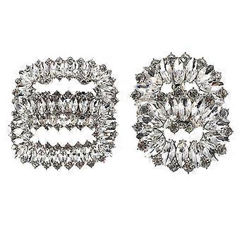 4pcs Rhinestone Shoe Clips: Elegant Detachable Sandals Embellishments - Sparkly High Heel Decorationsfor Wedding Party Evening Dress Shoes