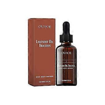 OUHOE lavender hair care essential oil repairs, nourishes, dries, frizzy hair, strengthens, and solidifies hair