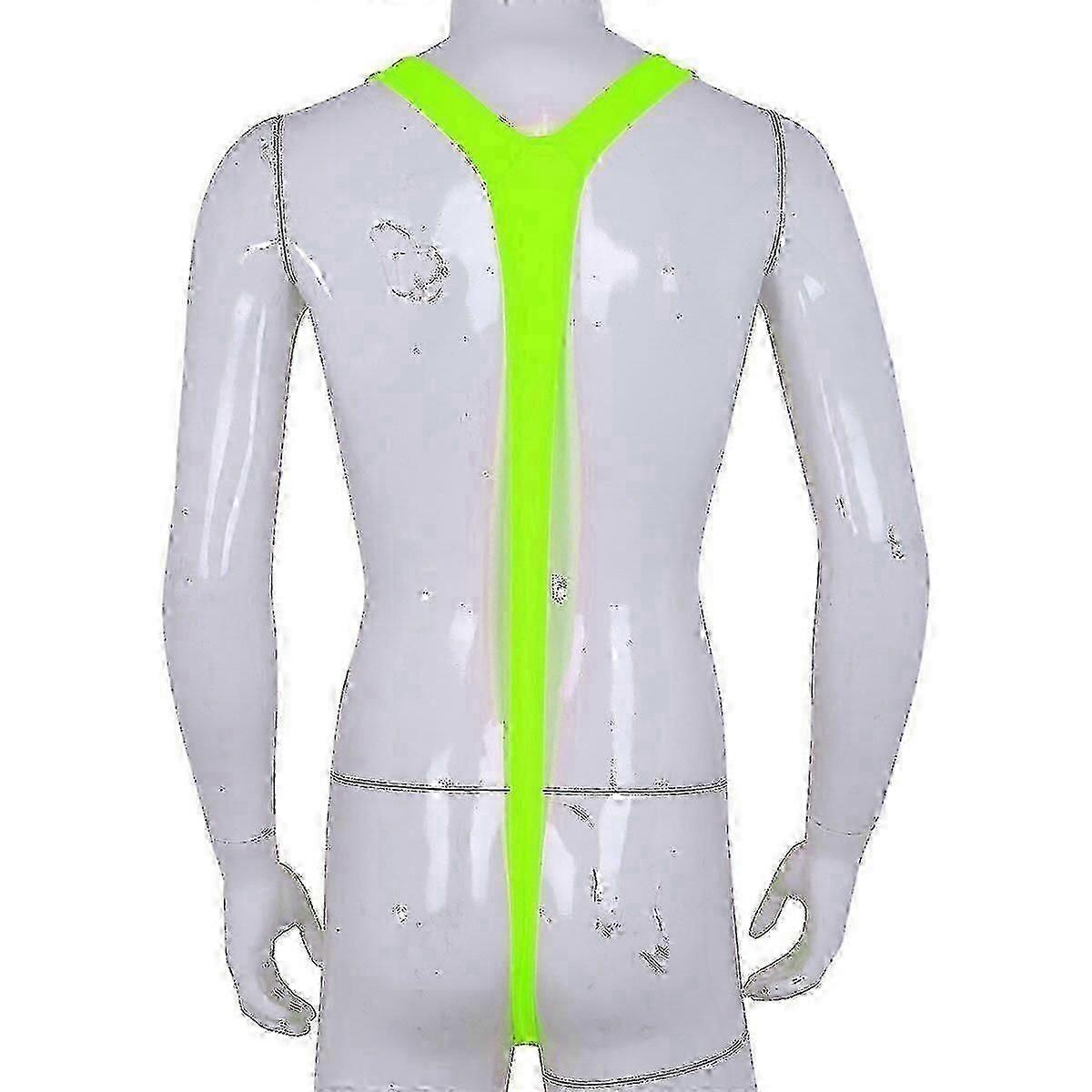 Fluorescens Stretchig Mankini Herr Badkläder
