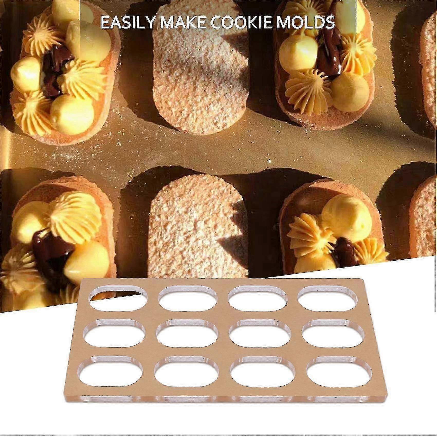 Dacquoise cake mold, acrylic material, 34x19cm baking tool