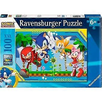 100 piece XXL puzzle Sonic, Knuckles, Sonic, Tails and Amy / Sonic, Ages 6 and up, High quality puzzle, 12001134