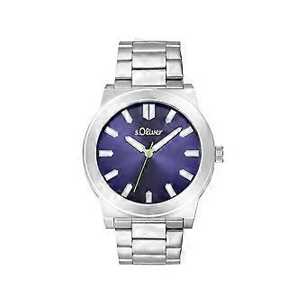 s.Oliver Men's Watch Wristwatch Stainless Steel Silver 2037712