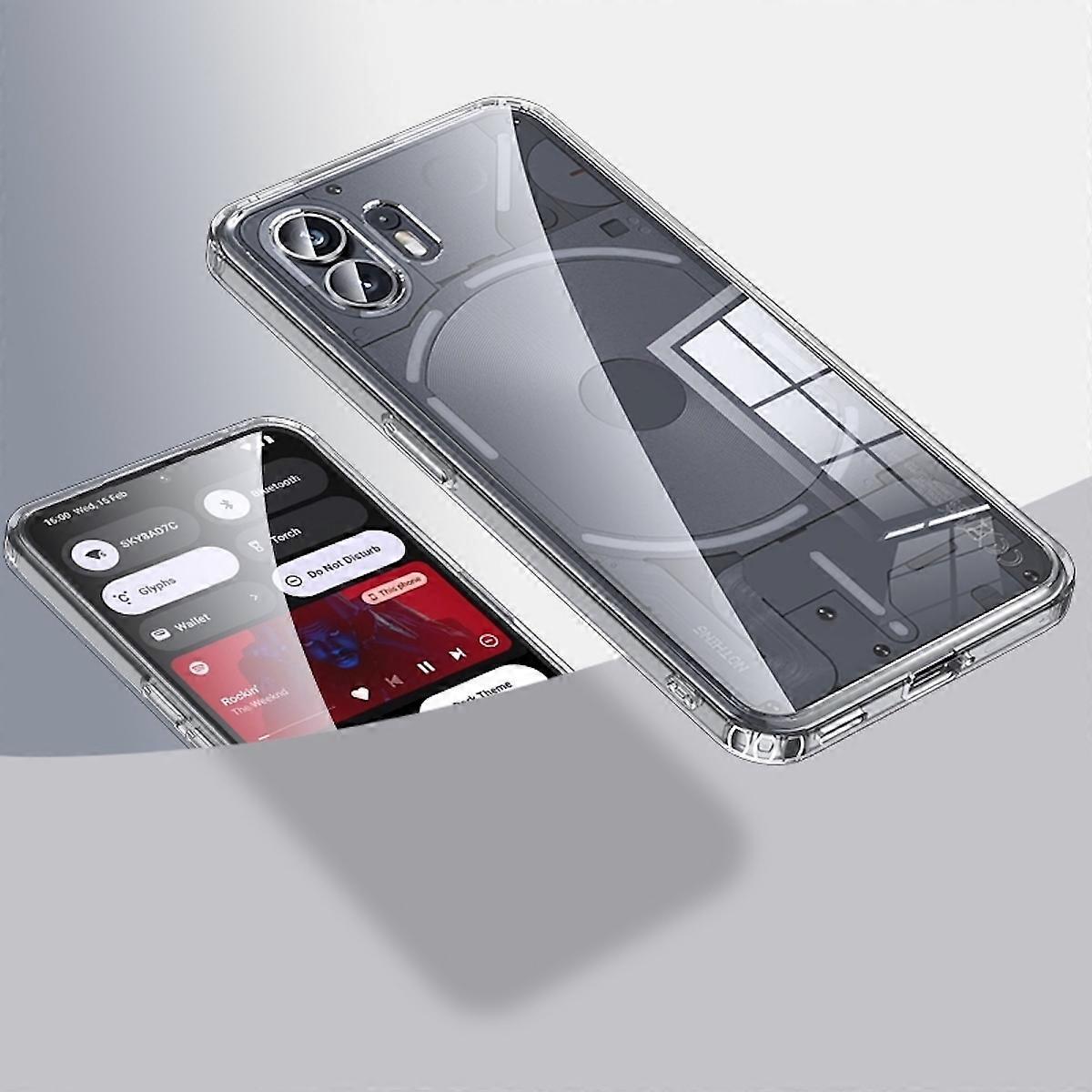 For Nothing Phone 2 Armor Hard Shell TPU/PC Transparent Protective Case