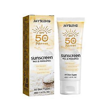 Jaysuing Probiotic Rice Organic Protective Cream Non-Greasy Face And Body Outdoor Uv Protection Cream