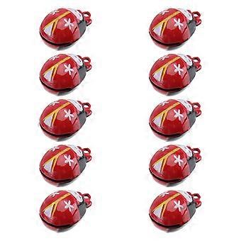 Red Cartoon Modeling Pet Bells for Decor 10Pcs Metal DIY Pendant