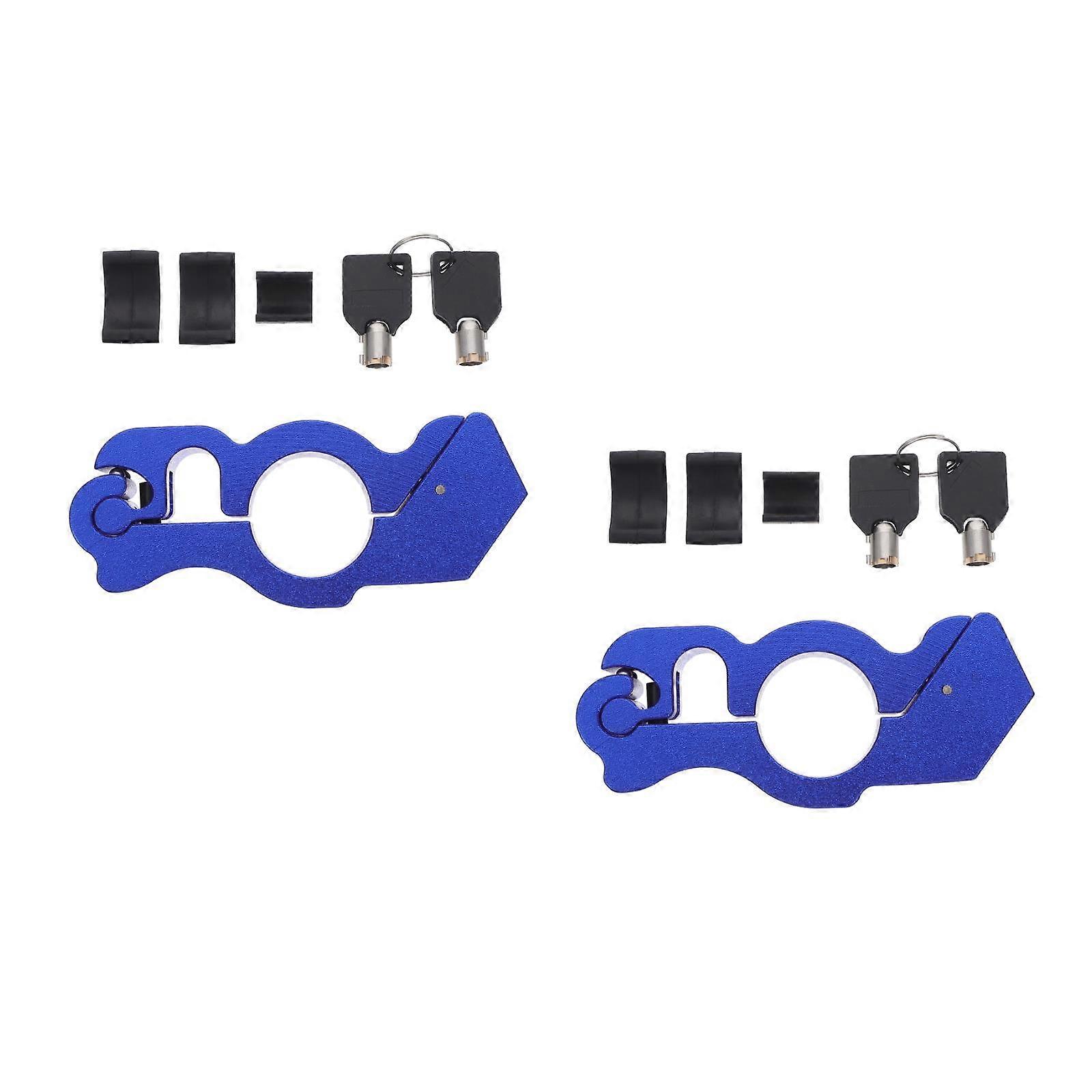 Motorcycle Handle Security Lock for Motorcycle with Keys 2Sets Blue