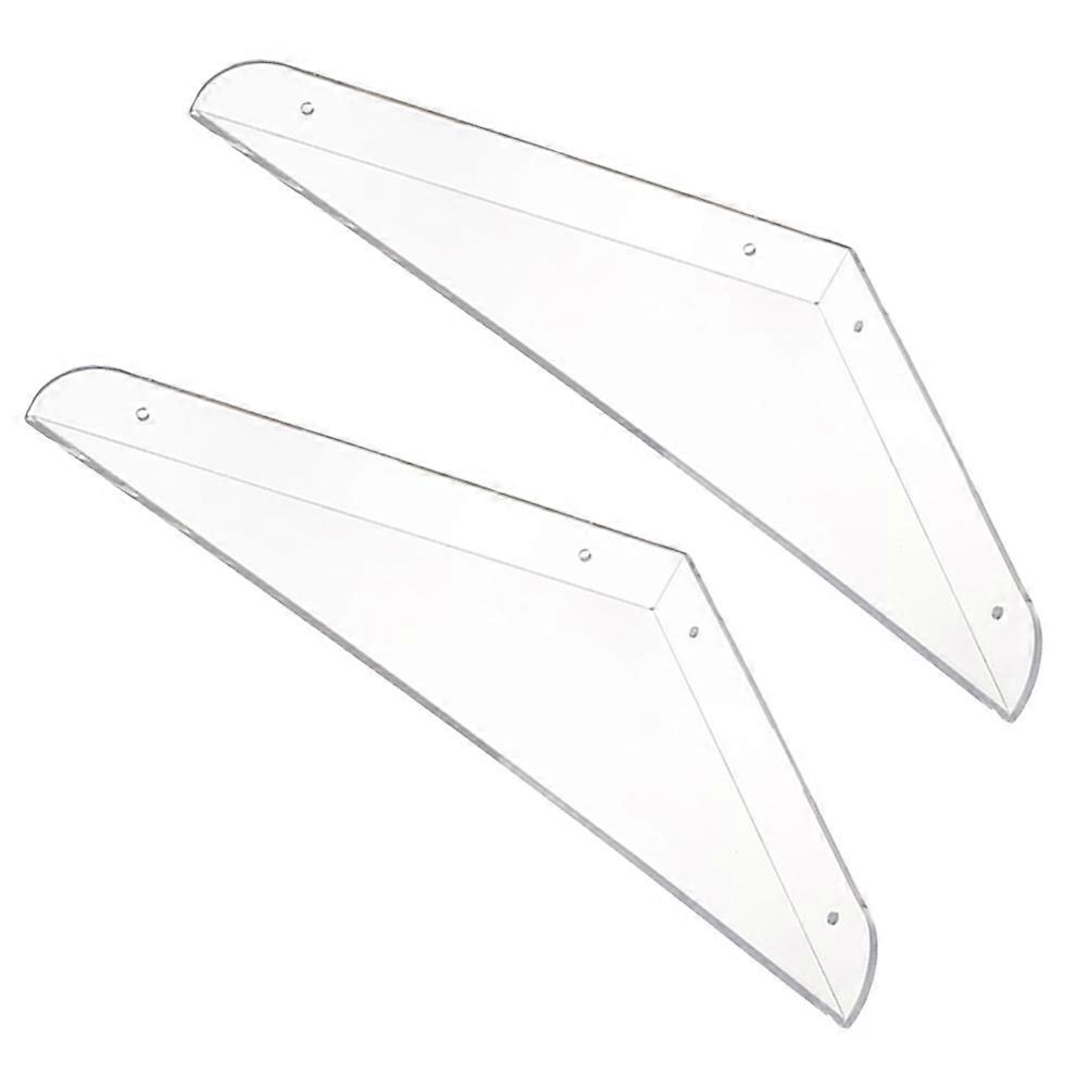 Transparent Acrylic Floating Shelf for Wall Mounted Storage 2Pcs Set