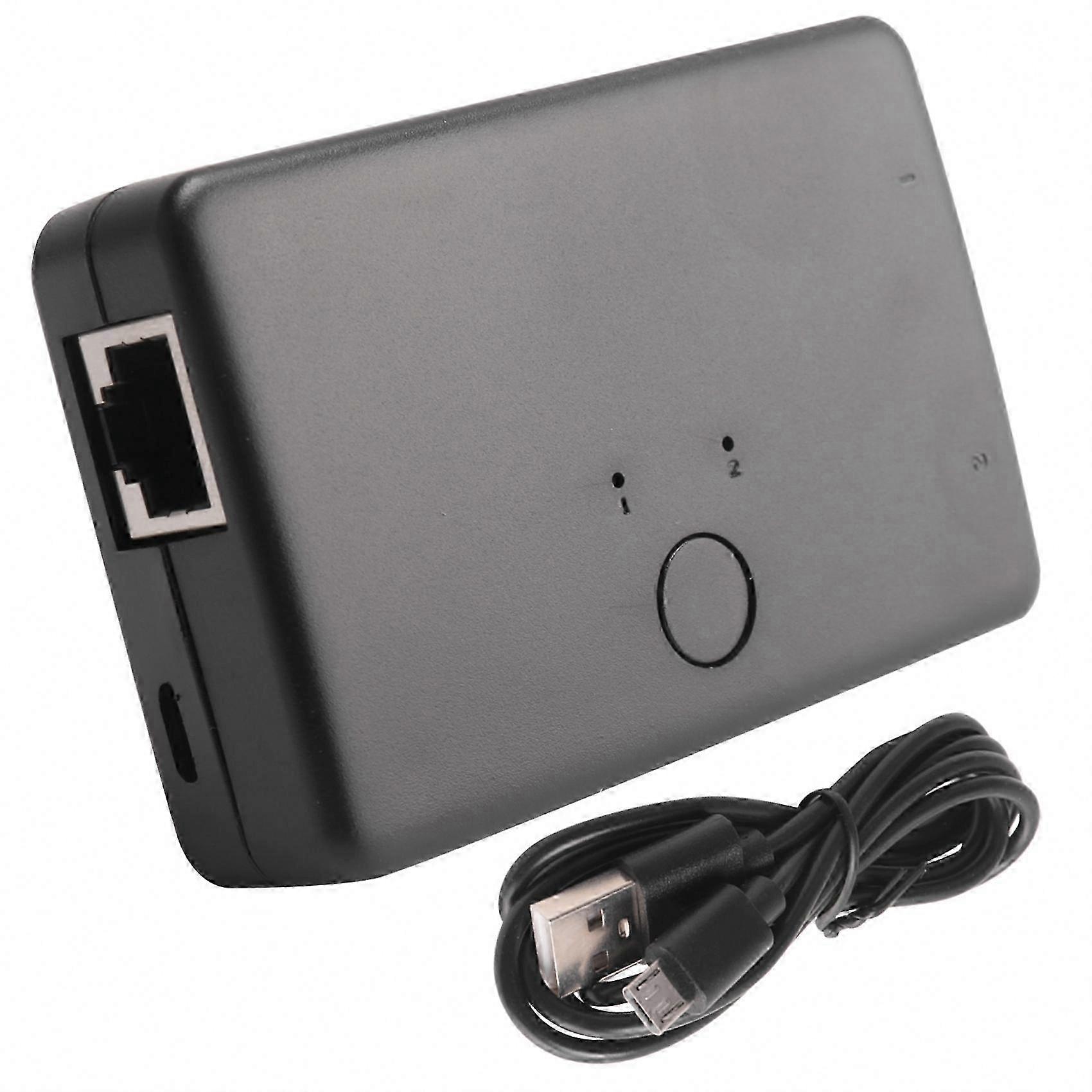 2-Port RJ45 LAN Hub Mini Network Switch Adapter Ethernet Splitter for Computer Internet