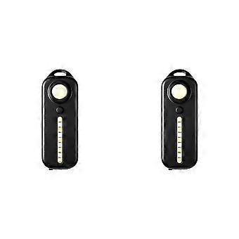 2X Outdoor Flashlight Pen Clip Safety Warning Light Rechargeable Flashlight Multi-Function Shoulder Strap Light A