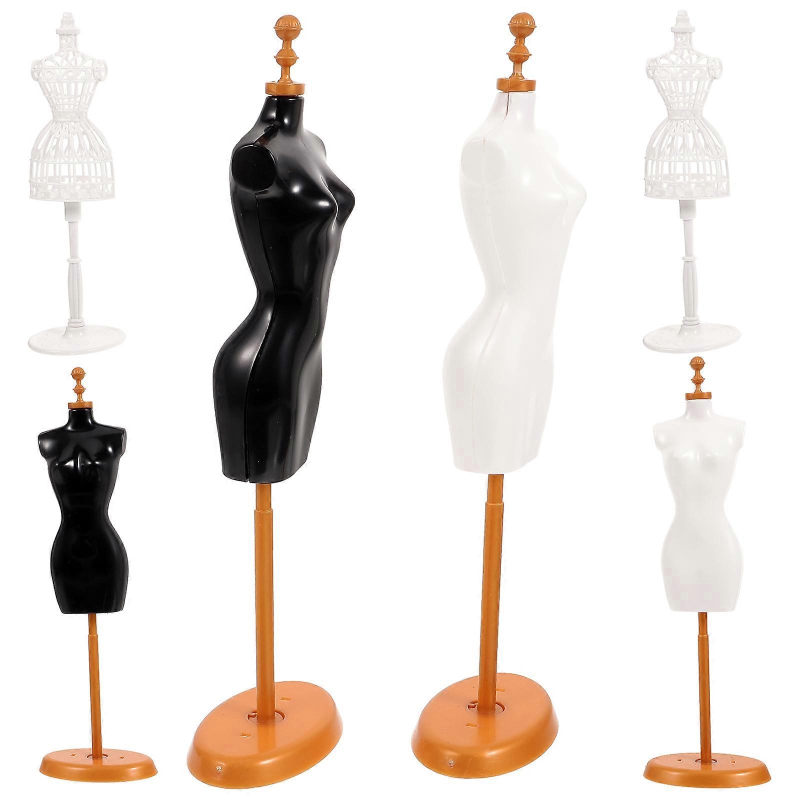 Doll Clothes Mannequin Model for Display 6Pcs Assorted Color Plastic