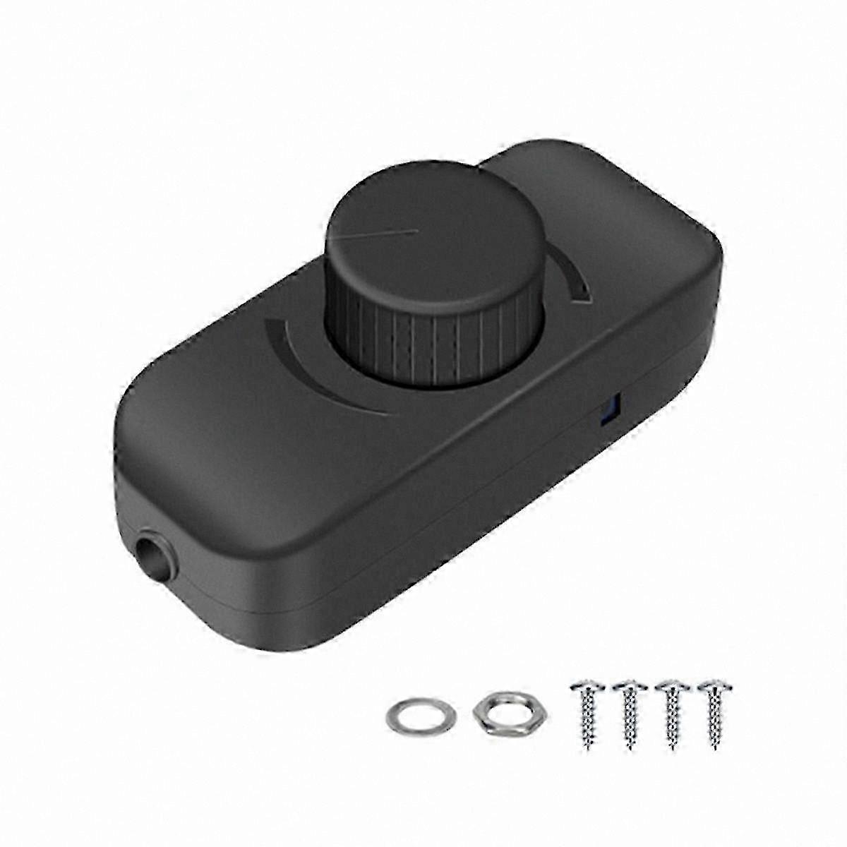 Dimmer Switch compatible with 12V 24V LED Lighting, Adjustable Frequency Push On/Off Rotary Control