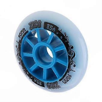 Spare Wheels for Outdoor Roller Inline Skates - 2x 90mm Blue PU