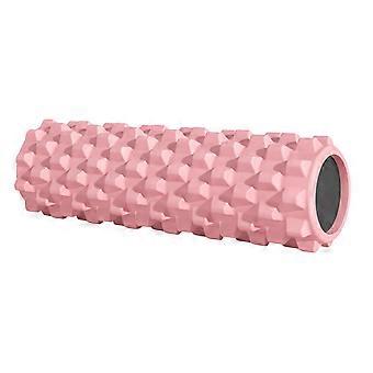 Massage Roller with Repeated Textured Projections for Rolling the Thighs, Back, Neck, and Calves After Running or Cycling  Pink
