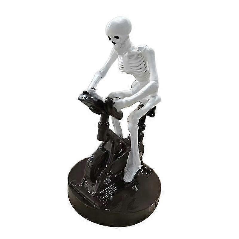 Skeleton Cycling Resin Figurine