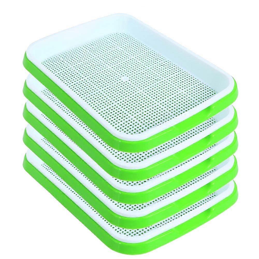 5 Pack Seed Sprouting Tray, BPA  Stackable Seed Starter Tray, Reusable Indoor Growing Set