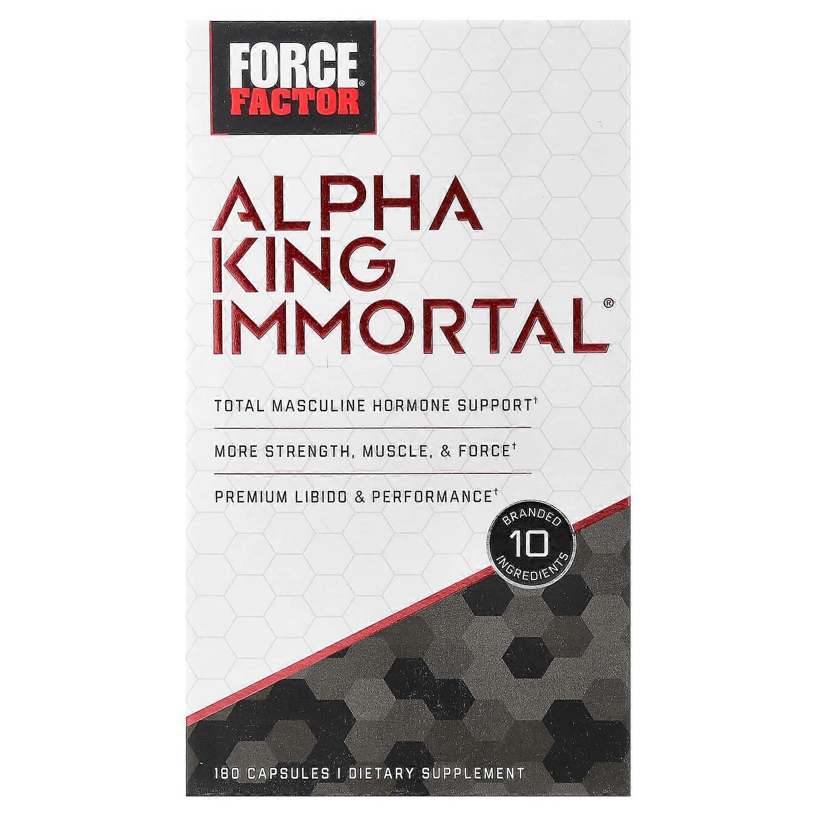 Force Factor, Alpha King Immortal®, 180 Capsules